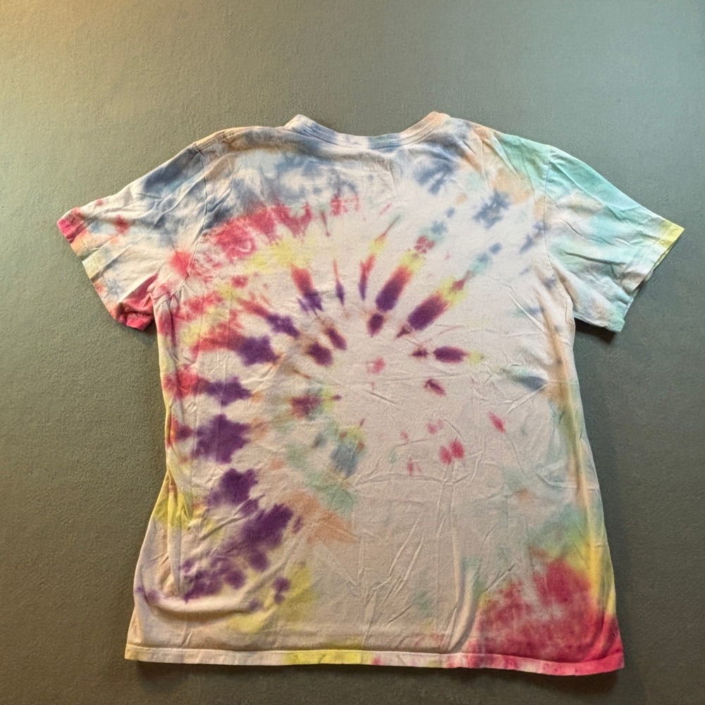 Nike Shirt Mens L Tie Dye AGAIN Graphic Tee Multicolor Spiral Athletic Cut - Picture 4 of 6